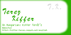 terez kiffer business card